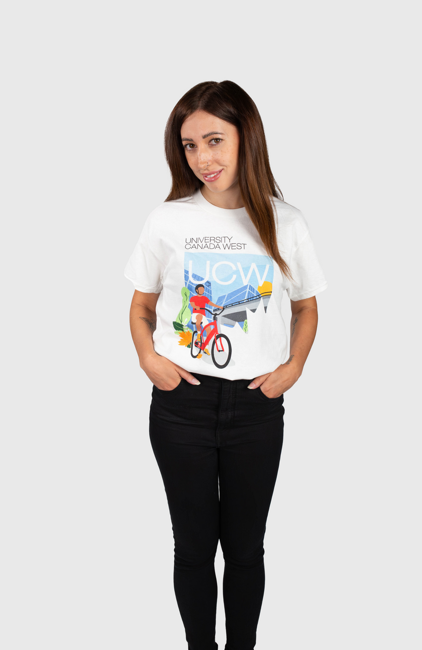 West Coast Vibes: White Biking Shirt