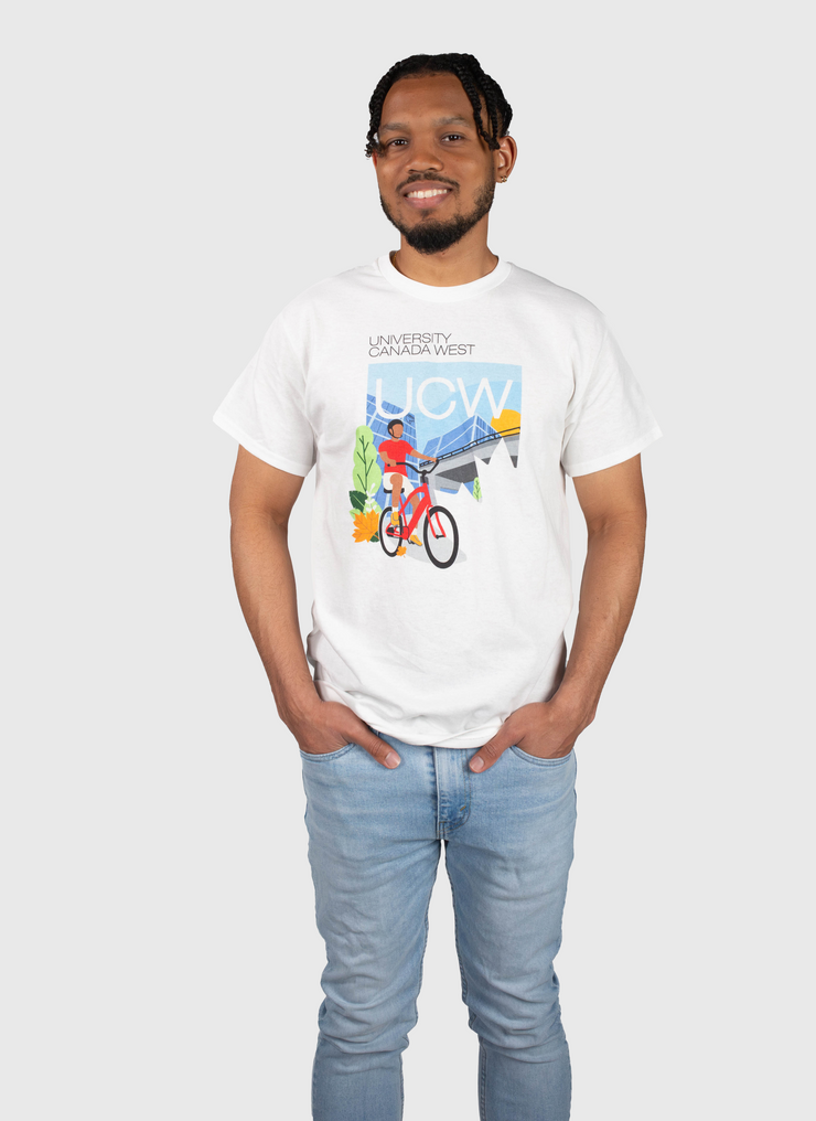 West Coast Vibes: White Biking Shirt