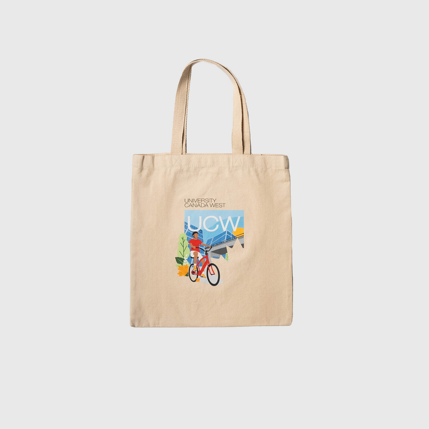 West Coast Vibes: Biking Tote Bag