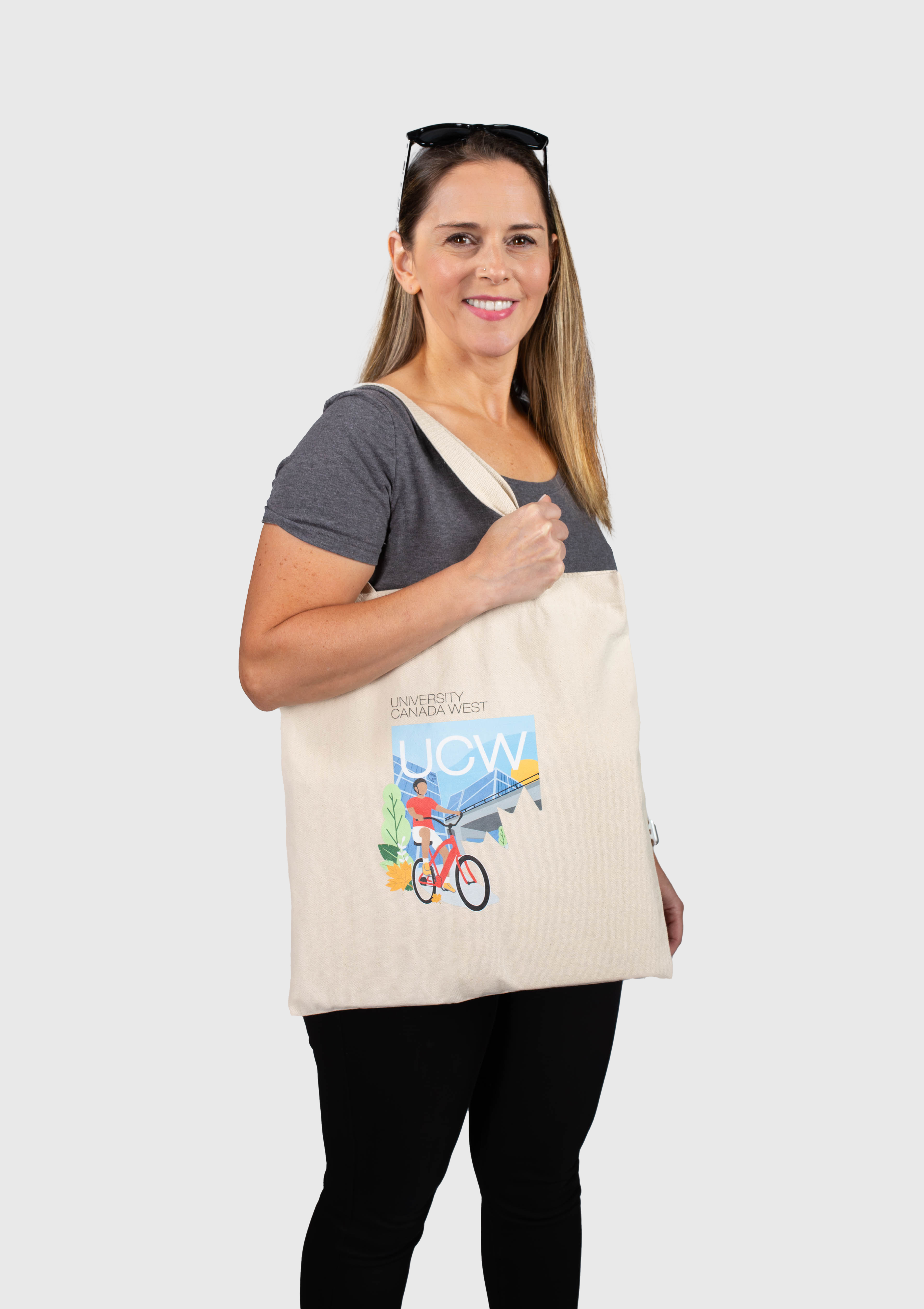 West Coast Vibes: Biking Tote Bag