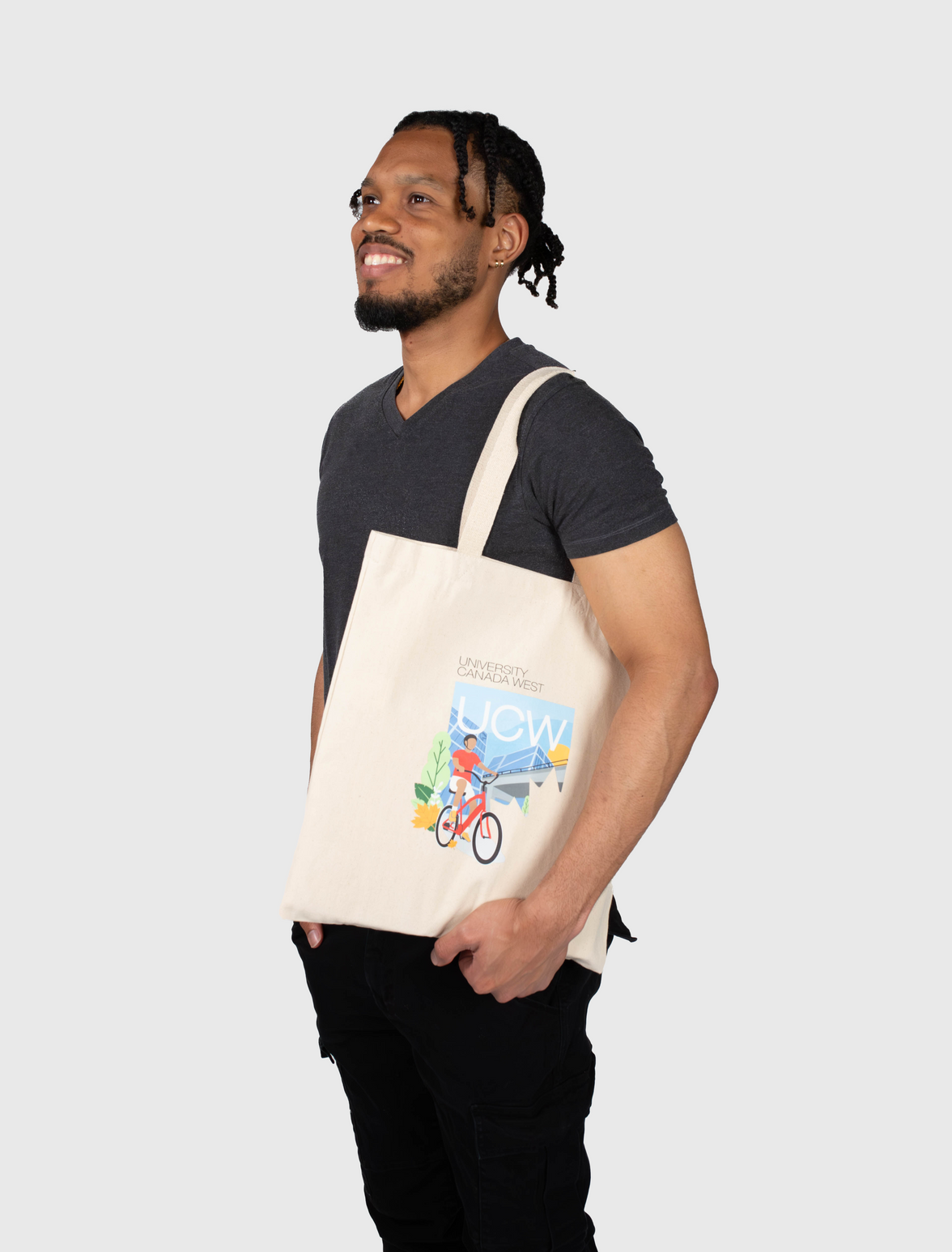 West Coast Vibes: Biking Tote Bag