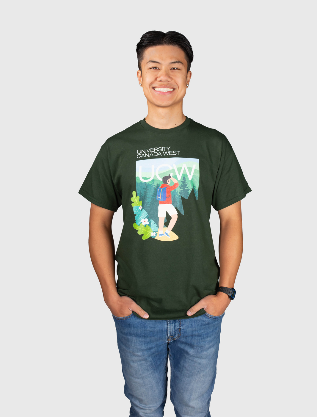 West Coast Vibes: Green Hiking Shirt