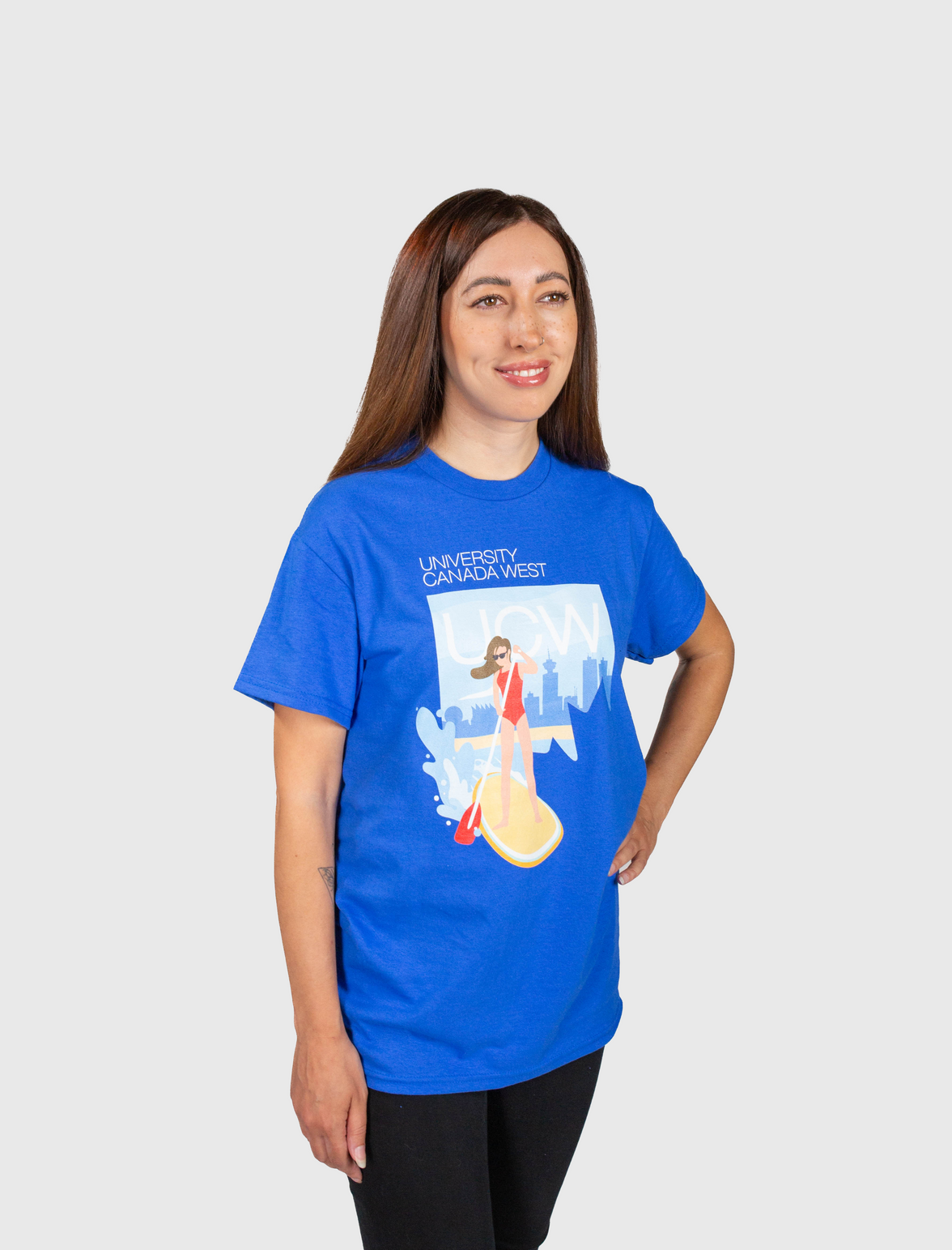 West Coast Vibes: Blue Paddleboarding Shirt