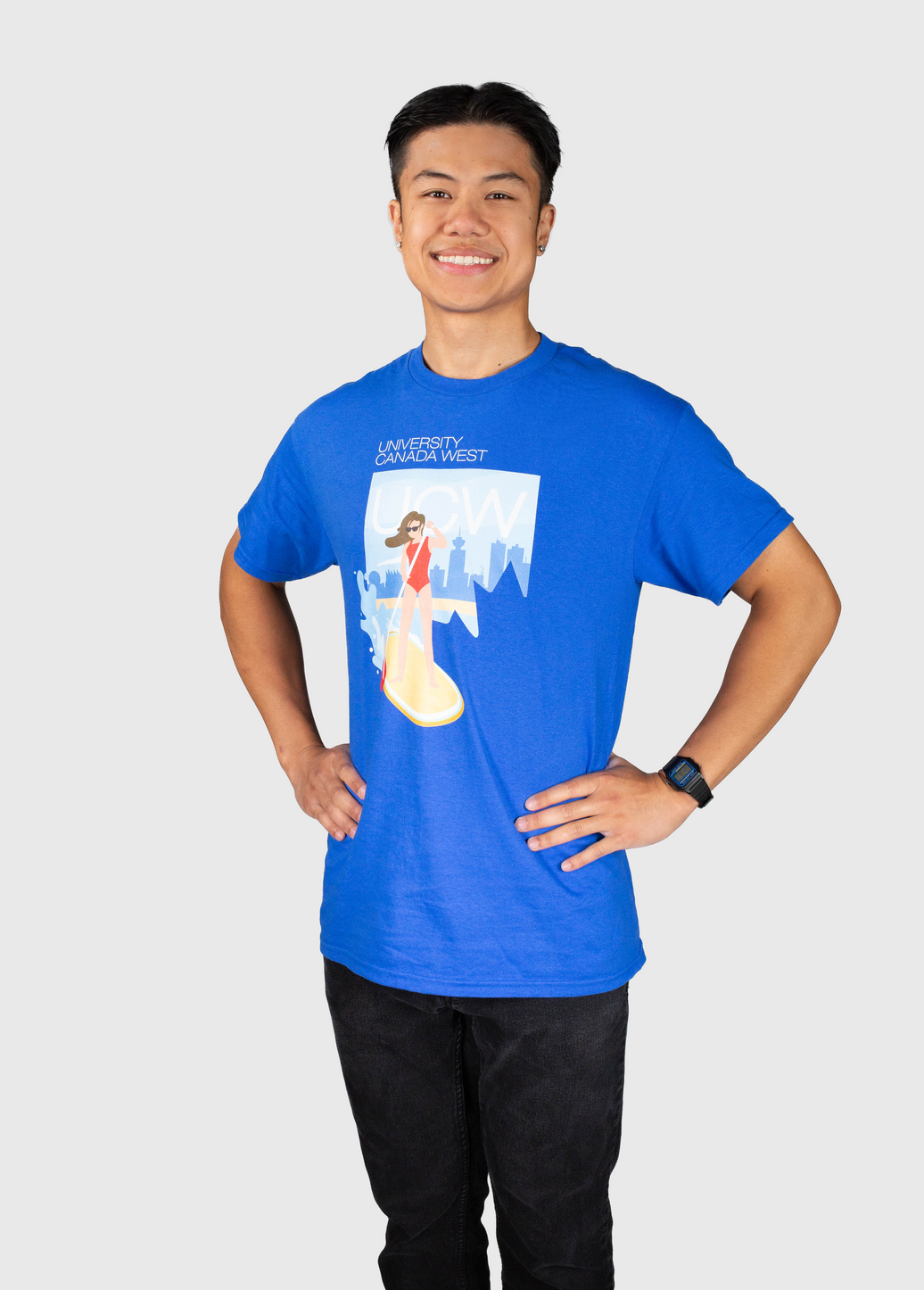 West Coast Vibes: Blue Paddleboarding Shirt