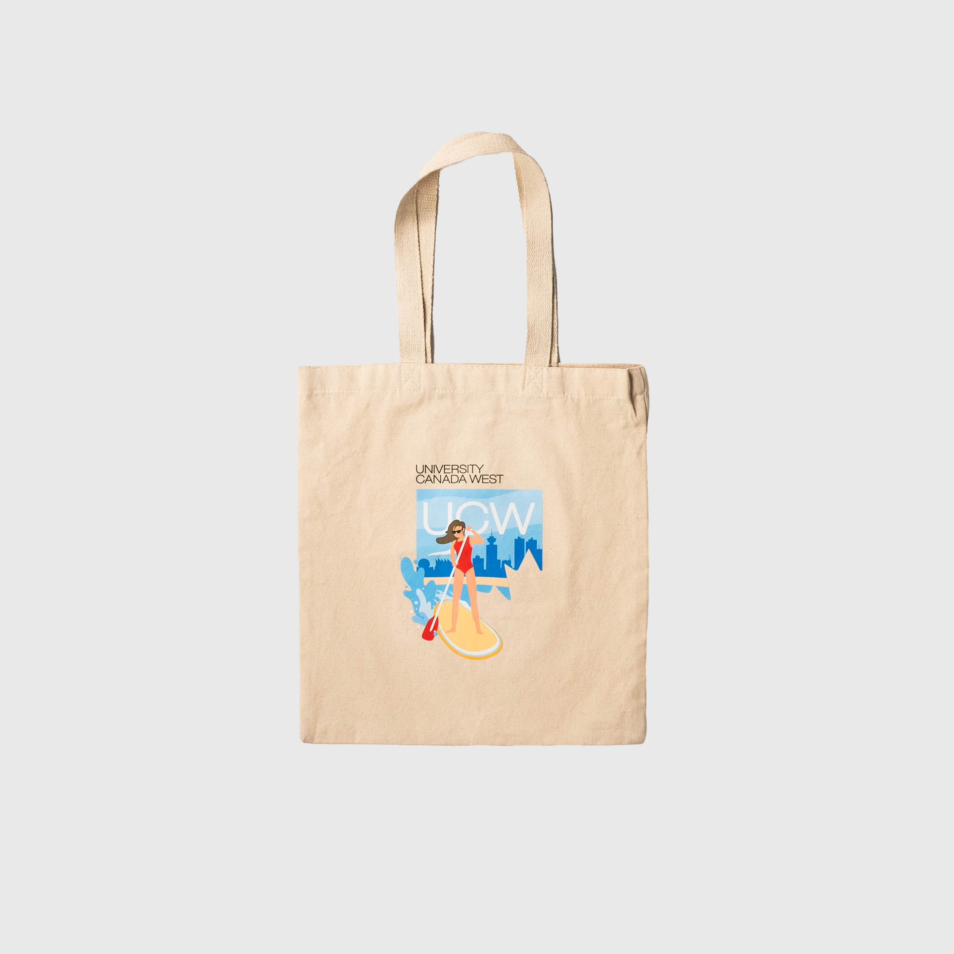 West Coast Vibes: Paddleboarding Tote Bag